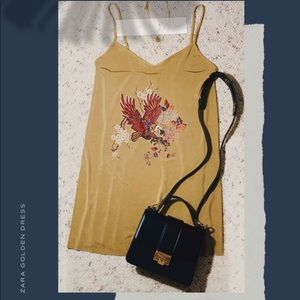 NEW ZARA GOLDEN DRESS✨